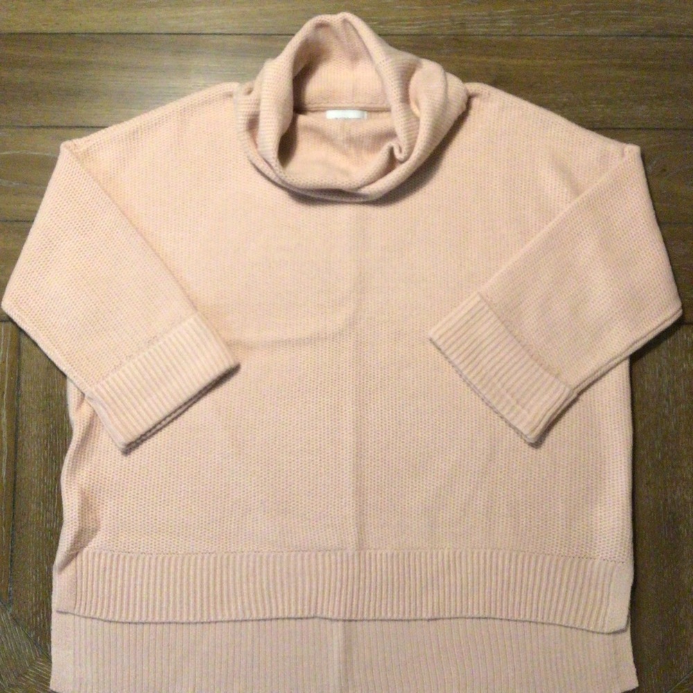 Women's Pink Cowl Neck Sweater